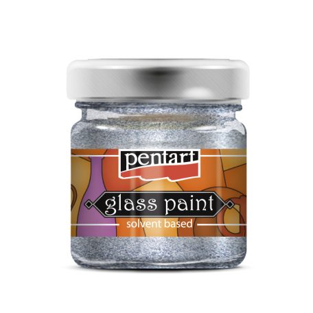 Pentart Üvegfesték 30 ml csillogó ezüst - Glass Paint (1 db)