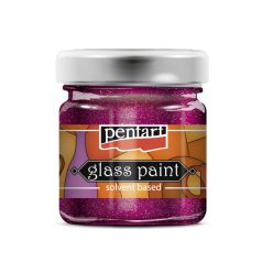   Pentart Üvegfesték 30 ml csillogó pink - Glass Paint (1 db)
