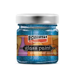   Pentart Üvegfesték 30 ml csillogó kék - Glass Paint (1 db)