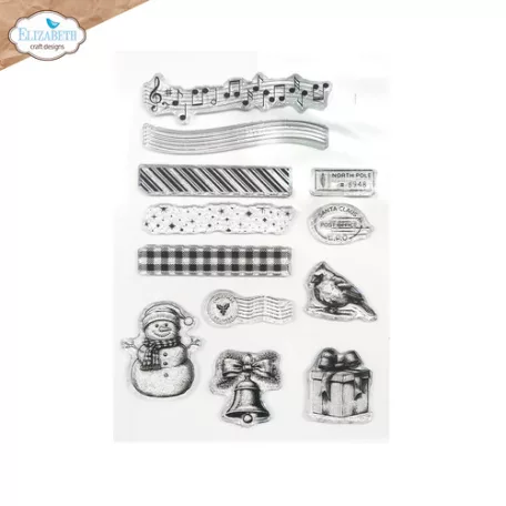 Szilikonbélyegző - A5 - Festive Season - ECD Clear Stamps (1 csomag)