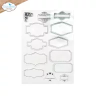   Szilikonbélyegző - A5 - Layered Labels - ECD Clear Stamps (1 csomag)