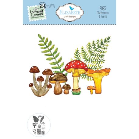 Vágósablon - Mushrooms & Ferns - ECD Dies (1 csomag)