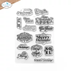   Szilikonbélyegző - A6 - Seasonal Sentiments - ECD Clear Stamps (1 csomag)
