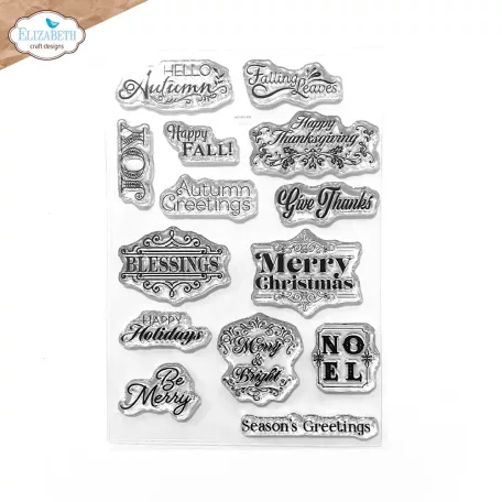 Szilikonbélyegző - A6 - Seasonal Sentiments - ECD Clear Stamps (1 csomag)