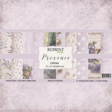 Papírkészlet - 12" (30 cm) - Provence - Reprint Paper Pack (10 ív)