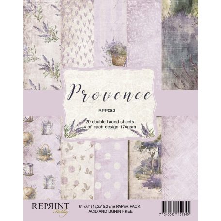 Papírkészlet - 6" (15 cm) - Provence - Reprint Paper Pack (20 ív)