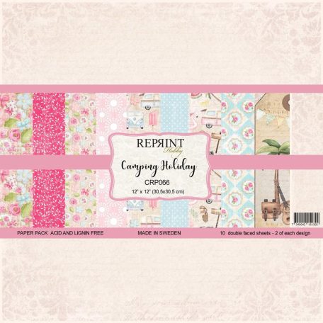 Papírkészlet - 12" (30 cm) - Camping Holiday - Reprint Paper Pack (10 ív)