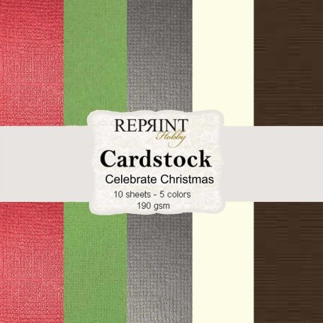 Papírkészlet, Alapkarton - 12" (30 cm) - Celebrate Christmas - Reprint Cardstock (10 ív)