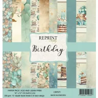   Papírkészlet - 12" (30 cm) - Birthday - Reprint Paper Pack (10 ív)
