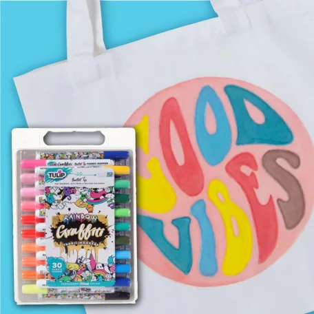 Tulip Textilfilc - Graffiti Rainbow - Fabric Markers Bullet (30 db)