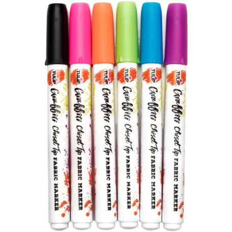 Tulip Textilfilc - Graffiti Neon - Fabric Markers Chisel Graffiti (6 db)