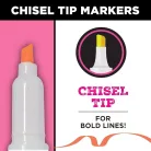 Tulip Textilfilc - Graffiti Neon - Fabric Markers Chisel Graffiti (6 db)
