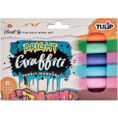   Tulip Textilfilc - Graffiti Bright - Fabric Markers Chisel Graffiti (6 db)