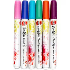   Tulip Textilfilc - Graffiti Bright - Fabric Markers Chisel Graffiti (6 db)