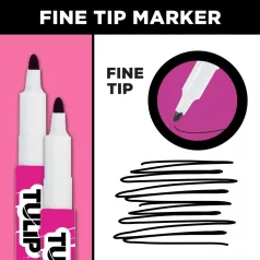 Tulip Textilfilc - Black - Fabric Markers Fine (2 db)