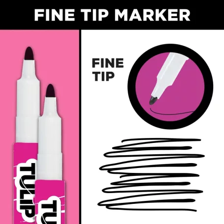 Tulip Textilfilc - Black - Fabric Markers Fine (2 db)