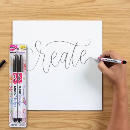 Tulip Textilfilc - Black - Fabric Markers Fine (2 db)