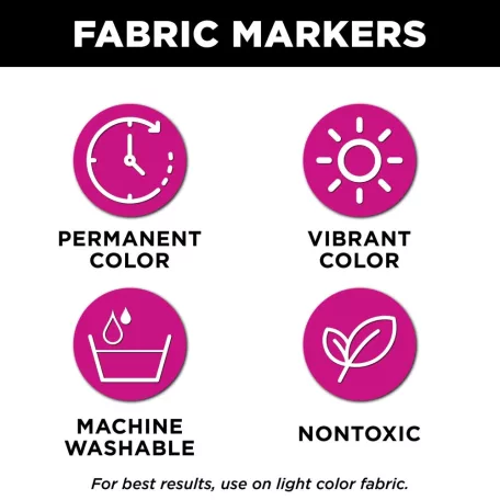 Tulip Textilfilc - Black - Fabric Markers Fine (2 db)