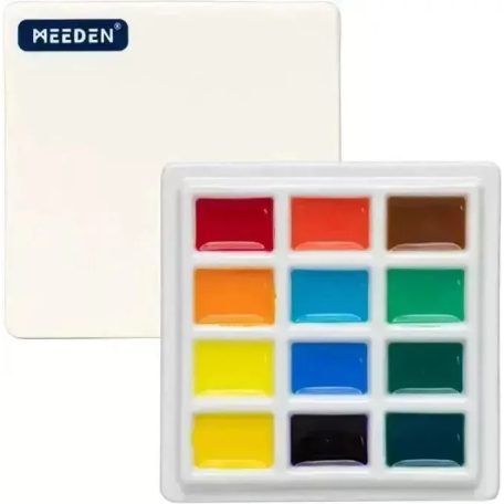Meeden Porcelán paletta 12 rekeszes / fedéllel - Porcelan Paint Palette (1 db)