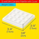 Meeden Porcelán paletta 12 rekeszes / fedéllel - Porcelan Paint Palette (1 db)