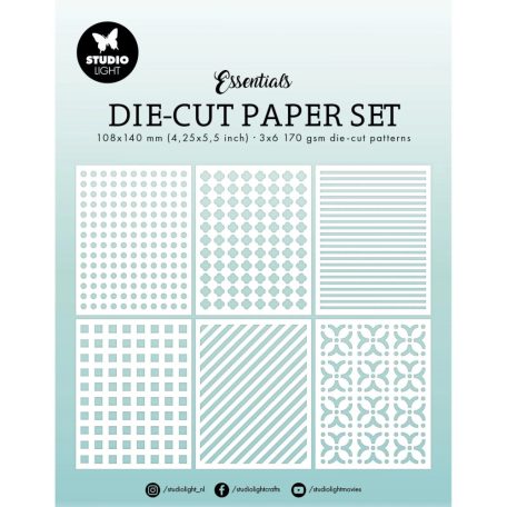 Studio Light Kivágatok  - Die-cut paper sheets Essentials nr.36 - Die Cut Block (18 ív)