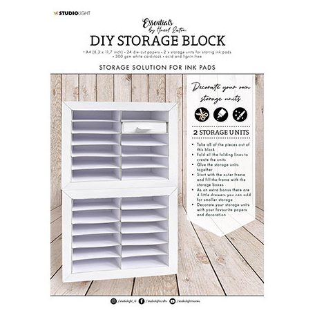 Studio Light Tároló / Rendszerező papírból  - DIY Storage block Ink units Essentials nr.57 - DIY Storage Block (1 csomag)