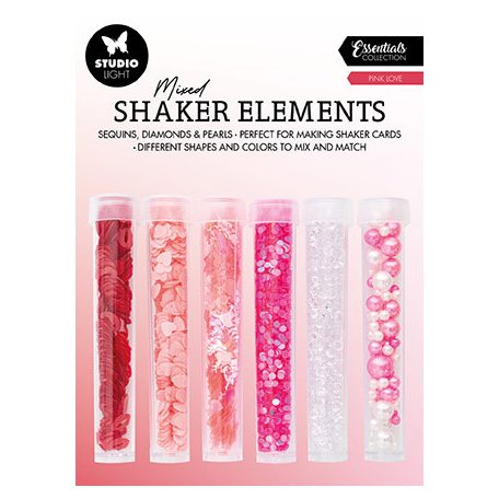Díszítőelem rázóablakhoz, Pink love Essentials nr.17 / Shaker elements (1 csomag)
