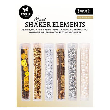 Díszítőelem rázóablakhoz, Luxurious gold Essentials nr.19 / Shaker elements (1 csomag)