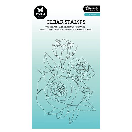 Studio Light Szilikonbélyegző - Big roses Essentials nr.540 - Clear Stamps (1 csomag)