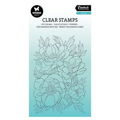 Studio Light Szilikonbélyegző - Peonies Essentials nr.541 - Clear Stamps (1 csomag)