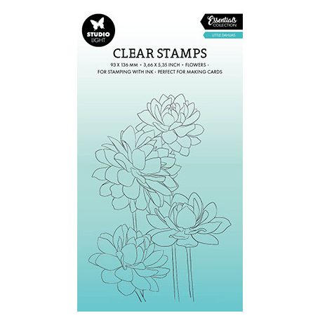 Studio Light Szilikonbélyegző - Little Dahlias Essentials nr.542 - Clear Stamps (1 csomag)