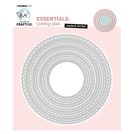Studio Light Vágósablon - Nested circles Essentials nr.744 - Cutting Die (1 csomag)