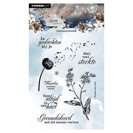 Studio Light Szilikonbélyegző - Condoleanceteksten In Loving Memory nr.561 - Clear Stamps (1 csomag)