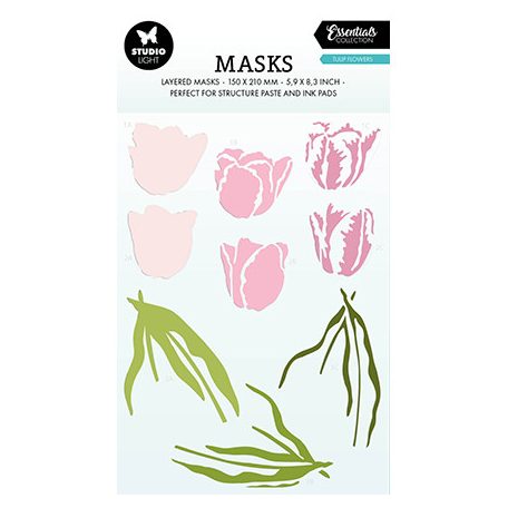 Studio Light Stencil - Tulip flowers Essentials nr.248 - Layered Masks (1 db)