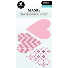   Studio Light Stencil - Heart shape Essentials nr.249 - Layered Masks (1 db)