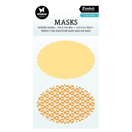 Studio Light Stencil - Oval shape Essentials nr.250 - Layered Masks (1 db)