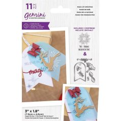   Vágósablon + bélyegző készlet - Magic of Christmas - Gemini Stamp & Die (1 csomag)