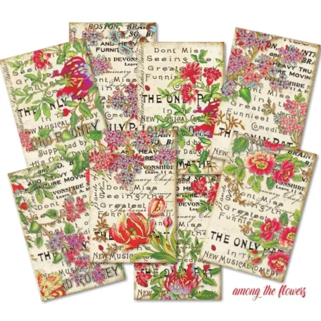 Decorer Papírkészlet 7x10.8 cm - Among the Flowers -  - Scrapbook Paper (24 ív)