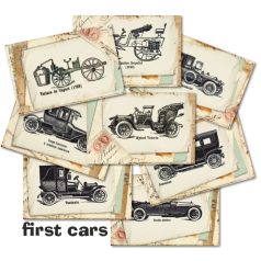   Decorer Papírkészlet 7x10.8 cm - First Cars -  - Scrapbook Paper (24 ív)