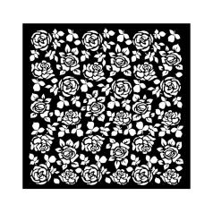  Stamperia Vastag stencil 18x18 cm - Precious - Roses Pattern - Thick Stencil  (1 db)