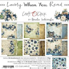   Craft O'Clock Scrapbook papírkészlet 8" (20 cm) - Lovely When You Read - Paper Collection Set (1 csomag)