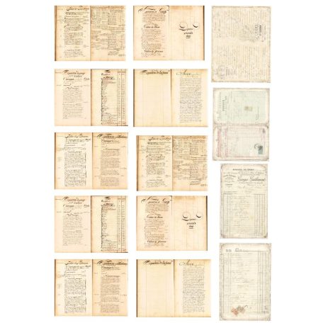 LaBlanche Kivágóív A4 - Old documents - Natural Papier (1 ív)