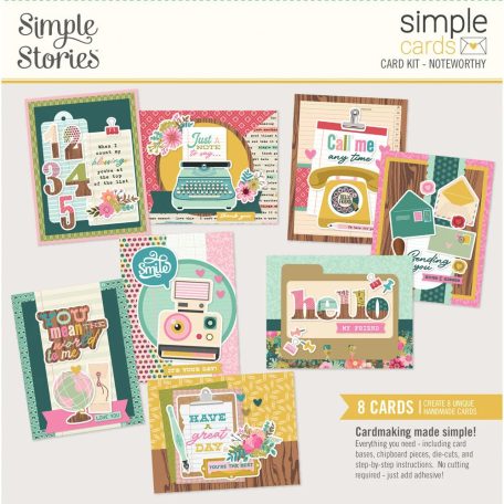 Simple Stories Kivágatok  - Simple Cards Kit - Noteworthy (1 csomag)