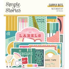   Simple Stories Kivágatok  - Supply Bits & Pieces - Noteworthy (1 csomag)