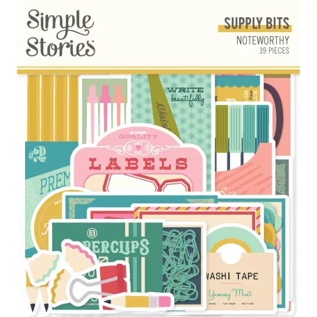 Simple Stories Kivágatok  - Supply Bits & Pieces - Noteworthy (1 csomag)