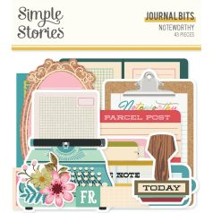   Simple Stories Kivágatok  - Journal Bits & Pieces - Noteworthy (1 csomag)