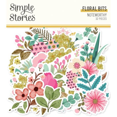 Simple Stories Kivágatok  - Floral Bits & Pieces - Noteworthy (1 csomag)