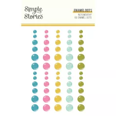   Simple Stories Díszítőelem  - Enamel Dots - Noteworthy (1 ív)