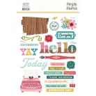 Simple Stories Matrica  - Rub-Ons - Noteworthy (2 ív)