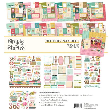 Simple Stories Scrapbook papírkészlet 12" (30 cm) - Collector's Essential Kit - Noteworthy (1 csomag)